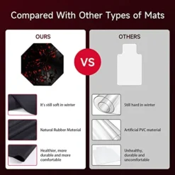 51" X 51" Large Gaming Chair Mat, Natural Rubber Computer Chair Mat For Hard Floor, Game Floor Protector For Hardwood Floor, Soft/Non-Slip/Scratch-Resistant & Washable (Octagon-3D) -Amazon Basics Furniture Shop 41Eg9hyXfIL