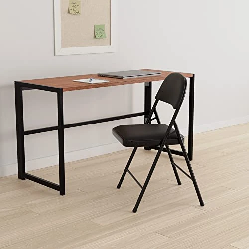 Amazon Basics Vinyl-Padded Metal Steel Folding, Black, 4-Pack Chair 2 Amazon Basics Vinyl-Padded Metal Steel Folding, Black, 4-Pack Chair - Image 2