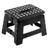 Titiroba 22AA001 Folding Step Stool, Step Stool, Height 8.7 Inches (22 Cm), Car Wash, Fishing, Indoor, Outdoor, Load Capacity 220.5 Lbs (100 Kg), Non-Slip, Folding Chair, Black
