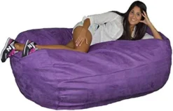 Cozy Sack Bean Bag Chair: Large 4 Foot Cozy Foam Filled Bean Bag – Large Bean Bag Chair, Protective Liner, Plush Micro Fiber Removable Cover - Purple -Amazon Basics Furniture Shop 41EuH1SwkzL. AC