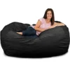 ULTIMATE SACK Lounger Bean Bag Chair: Giant Foam-Filled Furniture - Machine Washable Covers, Double Stitched Seams, Durable Inner Liner, And 100% Virgin Foam. Corner Chair. (Charcoal, Fur)