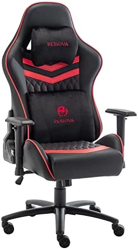 Resiova Gaming Chair Computer Office Gamer Chair With Lumbar Rest And Headrest Support,350lb Weight Capacity Metal Base Racing Style Pu Leather Ergonomic Desk Pc Chair… 12 Resiova Gaming Chair Computer Office Gamer Chair With Lumbar Rest And Headrest Support,350lb Weight Capacity Metal Base Racing Style Pu Leather Ergonomic Desk Pc Chair… - Image 12