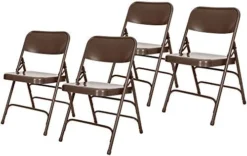 OEF Furnishings Triple Brace Steel Folding Chair, Brown -Amazon Basics Furniture Shop 41FwYj9zvtL. AC