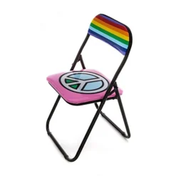 Seletti Blow Peace Folding Chair With Decor
