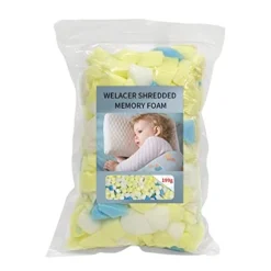 Welacer 199G Shredded Memory Foam Filling For Small Pillow Plush Doll Arts Crafts Refill, Without Added Gel Particles, Premium Soft And Great For Stuffing, Multi Color And Shape