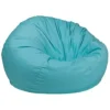 Flash Furniture Duncan Oversized Solid Mint Green Bean Bag Chair For Kids And Adults