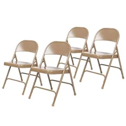 OEF Furnishings (4 Pack), Beige Heavy Duty Steel Folding Chair -Amazon Basics Furniture Shop 41H89h4wBjL 1