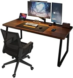 Computer Desk Desktop Game Table Bedroom Simple Office Student Table Study Family Table Without Chair (Color : D, Size : 120CM) -Amazon Basics Furniture Shop 41Hr3OSIfL. AC 1