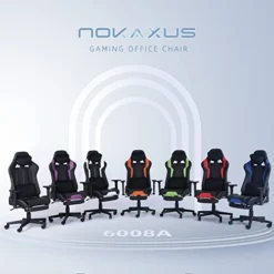 NOKAXUS Gaming Chair With Retractible Footrest Adjustment Of Backrest Thickening Sponges Swivel Office Chair With Massager Function (YK-6008A-BALCK -Amazon Basics Furniture Shop 41I4di1WmmL