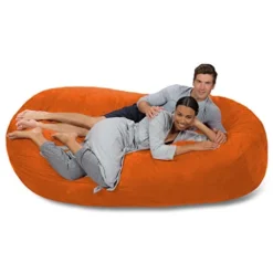 Comfy Sacks Memory Foam Bean Bag Chair, Tangerine Micro Suede -Amazon Basics Furniture Shop 41I5FjJTC1L