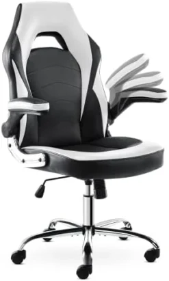 Gaming Chair - Ergonomic Office Chair Desk Chair With Flip-up Armrest And Height Adjustable Splicing PU Leather Computer Chair For Adults 19 Gaming Chair - Ergonomic Office Chair Desk Chair With Flip-up Armrest And Height Adjustable Splicing PU Leather Computer Chair For Adults -Amazon Basics Furniture Shop 41IXT9I2zgL. AC
