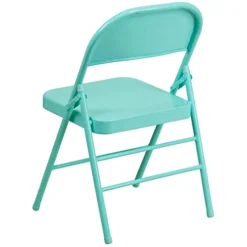 Flash Furniture 4 Pack HERCULES COLORBURST Series Tantalizing Teal Triple Braced & Double Hinged Metal Folding Chair 10 Flash Furniture 4 Pack HERCULES COLORBURST Series Tantalizing Teal Triple Braced & Double Hinged Metal Folding Chair -Amazon Basics Furniture Shop 41IXvmyljLL