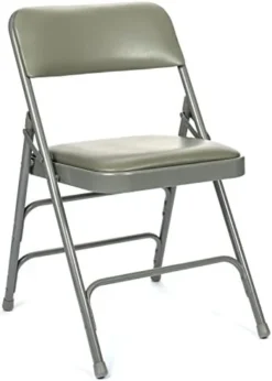 XL Series Vinyl Upholstered Folding Chair (4 Pack) - Heavy Duty 1.25" Thick Padded Seat And Back, Triple Braced - Quad Hinging, 300 Lb Tested (White) 12 XL Series Vinyl Upholstered Folding Chair (4 Pack) - Heavy Duty 1.25" Thick Padded Seat And Back, Triple Braced - Quad Hinging, 300 Lb Tested (White) -Amazon Basics Furniture Shop 41Inyuu7BzL. AC