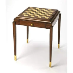 Beaumont Lane Mastercrafted Antique Game Table In Brown