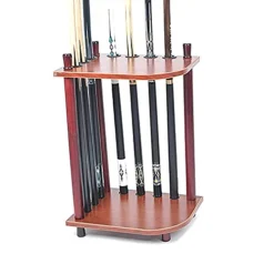 30x40x58CM Durable And Sturdy Carrying Case Holds Scratch-Resistant,Vintage Floor Stand Billiard Cue Holder Waterproof 7 Holds Pool Cue Stick Rack Holder Table