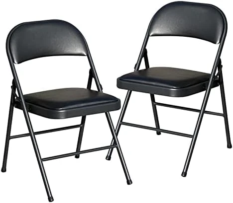 KAIHAOWIN Folding Chairs 2 Pack Vinyl Folding Chairs Portable Easy Storage Foldable Chair-Stackable Morden Commercial Seat With Powder-Coated Durable Metal Frame For Indoor/Outdoor Office Camping 5 KAIHAOWIN Folding Chairs 2 Pack Vinyl Folding Chairs Portable Easy Storage Foldable Chair-Stackable Morden Commercial Seat With Powder-Coated Durable Metal Frame For Indoor/Outdoor Office Camping - Image 5