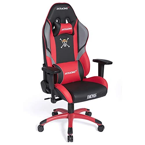 AKRacing One Piece Gaming Chair, Desk Chair, Red, One Piece, Collaboration Model, Heavy Duty PU Leather, 180° Reclining, Home, Remote 1 AKRacing One Piece Gaming Chair, Desk Chair, Red, One Piece, Collaboration Model, Heavy Duty PU Leather, 180° Reclining, Home, Remote
