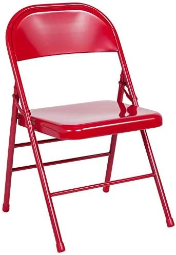 Flash Furniture 2 Pack HERCULES Series Triple Braced & Double Hinged Red Metal Folding Chair 15 Flash Furniture 2 Pack HERCULES Series Triple Braced & Double Hinged Red Metal Folding Chair - Image 15