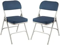 OEF Furnishings (2 Pack Fabric Upholstered 2" Cushion Folding Chair, Blue 19 OEF Furnishings (2 Pack Fabric Upholstered 2" Cushion Folding Chair, Blue -Amazon Basics Furniture Shop 41KShLex1 L. AC