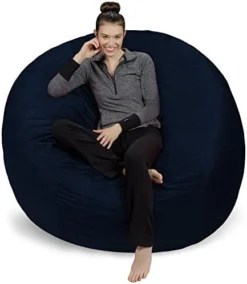 Sofa Sack - Plush Ultra Soft Bean Bags Chairs For Kids, Teens, Adults - Memory Foam Beanless Bag Chair With Microsuede Cover - Foam Filled Furniture For Dorm Room - Black 6' -Amazon Basics Furniture Shop 41L9EjuTwRL. AC