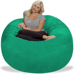 Chill Sack Bean Bag Chair With Nike Grind Foam: Giant 5' Memory Foam Furniture Bean Bag - Big Sofa With Soft Micro Fiber Cover - Brown Pebble 22 Chill Sack Bean Bag Chair With Nike Grind Foam: Giant 5' Memory Foam Furniture Bean Bag - Big Sofa With Soft Micro Fiber Cover - Brown Pebble -Amazon Basics Furniture Shop 41LPKBU7gKL. AC