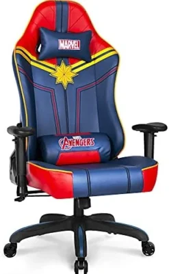 NEO CHAIR Marvel Avengers Gaming Chair Desk Office Computer Racing Chairs - Adults Gamer Ergonomic Game Reclining High Back Support Racer Leather (Iron Man, Red (M)) -Amazon Basics Furniture Shop 41LqRDHqzLL. AC