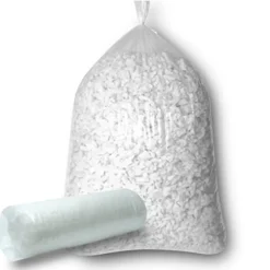NiceLady Shredded Memory Foam Filling For Bean Bag Filler Foam Refill For Pillow Dog Beds Chairs Cushions And Arts Crafts, Added Gel Particles (White, 1 * 5 Pound)