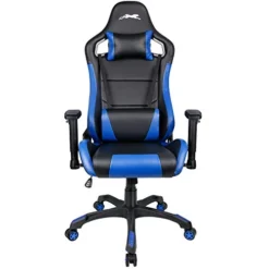 Leopard Gaming Chair, High Back PU Leather Office Chair, Adjustable Video Gaming Chairs, Swivel Racing Chair With Adjustable Armrest (Black/Blue) -Amazon Basics Furniture Shop 41Mie85B1rL