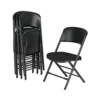 LIFETIME Commercial Grade Folding Chairs, 4 Pack, Charcoal Gray