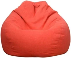 Stuffed Animal Storage Bean Bag Cover (No Filler) Extra Soft Beanbag Seat Chair Covers-100% Cotton Linen Memory Foam Beanbag Replacement Cover For Adults Kids Without Filling (black, 32-36 Inch) -Amazon Basics Furniture Shop 41NbRZRm67L. AC 1