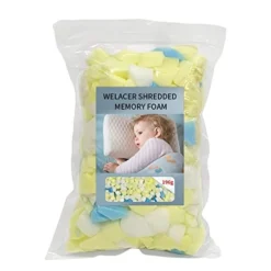 Welacer 196G Shredded Memory Foam Filling For Small Pillow Plush Doll Arts Crafts Refill, Without Added Gel Particles, Premium Soft And Great For Stuffing, Multi Color And Shape