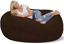 Chill Sack Bean Bag Chair: Huge 6' Memory Foam Furniture Bag And Large Lounger - Big Sofa With Soft Micro Fiber Cover - Black -Amazon Basics Furniture Shop 41OObHCMWHL. AC