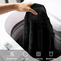 LapEasy Giant Bean Bag Chair Cover(Cover Only,No Filler),Oversized Round Soft Fluffy PV Velvet Washable Lazy Sofa Bean Bag Bed Cover For Adults, Living Room Bedroom Furniture Outside Cover(Black) -Amazon Basics Furniture Shop 41OrfT8jdtL