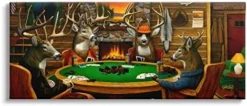Stupell Industries Deer Animals Playing Poker Table Cabin Lodge, Design By Leo Stans -Amazon Basics Furniture Shop 41P5pMTBjBL. AC 1