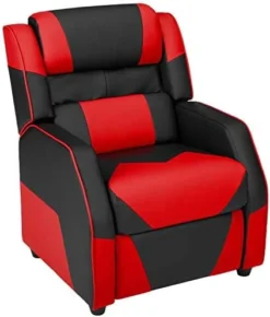 Amazon Basics Kids/Youth Gaming Recliner With Headrest And Back Pillow, Ages 3+, Black/Red -Amazon Basics Furniture Shop 41PKjHVEfL. AC