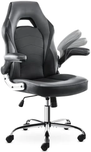 Gaming Chair - Ergonomic Office Chair Desk Chair With Flip-up Armrest And Height Adjustable Splicing PU Leather Computer Chair For Adults 12 Gaming Chair - Ergonomic Office Chair Desk Chair With Flip-up Armrest And Height Adjustable Splicing PU Leather Computer Chair For Adults - Image 12