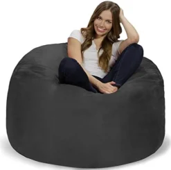 Chill Sack Bean Bag Chair: Giant 4' Memory Foam Furniture Bean Bag - Big Sofa With Soft Micro Fiber Cover - Navy 25 Chill Sack Bean Bag Chair: Giant 4' Memory Foam Furniture Bean Bag - Big Sofa With Soft Micro Fiber Cover - Navy -Amazon Basics Furniture Shop 41PjuW3sFeL. AC