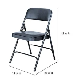 OEF Furnishings (4 Pack Premium Vinyl Padded Folding Chair, Blue -Amazon Basics Furniture Shop 41PszXNeJtL