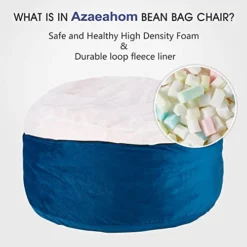 Azaeahom Bean Bag Chair：Large 5' Bean Bags With Memory Foam Filled, Large Beanbag Chairs Soft Sofa With Dutch Velet Cover-56×56"×36"(Royal Blue) -Amazon Basics Furniture Shop 41Q2Vtsqc3L