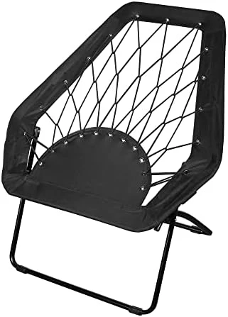 Zenithen Black Hexagon Bungee Chair For Dorm, Bed, Living Room, 32" (Pack Of 1) 7 Zenithen Black Hexagon Bungee Chair For Dorm, Bed, Living Room, 32" (Pack Of 1) - Image 7