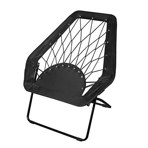 Zenithen Black Hexagon Bungee Chair For Dorm, Bed, Living Room, 32" (Pack Of 1) 1 Zenithen Black Hexagon Bungee Chair For Dorm, Bed, Living Room, 32" (Pack Of 1)