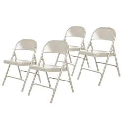 OEF Furnishings (4 Pack), Beige Heavy Duty Steel Folding Chair -Amazon Basics Furniture Shop 41QOSa0oIQL