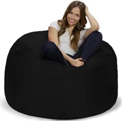 Chill Sack Bean Bag Chair: Giant 4' Memory Foam Furniture Bean Bag - Big Sofa With Soft Micro Fiber Cover - Navy 20 Chill Sack Bean Bag Chair: Giant 4' Memory Foam Furniture Bean Bag - Big Sofa With Soft Micro Fiber Cover - Navy -Amazon Basics Furniture Shop 41QU97dncQL. AC