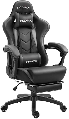 Dowinx Gaming Chair Ergonomic Racing Style Recliner With Massage Lumbar Support, Office Armchair For Computer PU Leather E-Sports Gamer Chairs With Retractable Footrest (Black&Blue) 7 Dowinx Gaming Chair Ergonomic Racing Style Recliner With Massage Lumbar Support, Office Armchair For Computer PU Leather E-Sports Gamer Chairs With Retractable Footrest (Black&Blue) - Image 7