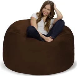 Chill Sack Bean Bag Chair: Giant 4' Memory Foam Furniture Bean Bag - Big Sofa With Soft Micro Fiber Cover - Navy 26 Chill Sack Bean Bag Chair: Giant 4' Memory Foam Furniture Bean Bag - Big Sofa With Soft Micro Fiber Cover - Navy -Amazon Basics Furniture Shop 41RM7IuXzeL. AC