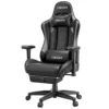 Hbada Gaming Chair Ergonomic Racing Chair High Back Computer Chair With Height Adjustment Headrest And Lumbar Support E-Sports Swivel Chair With Adjustment Footrest,Grey And Black