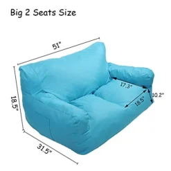 Blue Bean Bag Chair Kids Self-Inflated Sponge Stuffed Beanless Dorm Chair For Adults,Double Seats Sofa Lounger Couch Furniture For Indoor And Outdoor 10 Blue Bean Bag Chair Kids Self-Inflated Sponge Stuffed Beanless Dorm Chair For Adults,Double Seats Sofa Lounger Couch Furniture For Indoor And Outdoor -Amazon Basics Furniture Shop 41RXsy5dWHL
