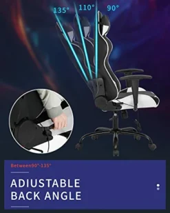 Gaming Chair Ergonomic Office Chair Massage Desk Chair Racing Style PU Leather Computer Chair Adjustable With Lumbar Support And Headrest Gamer Chair -Amazon Basics Furniture Shop 41RZlJ3UveL
