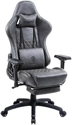 Dowinx Gaming Chair Ergonomic Racing Style Recliner With Massage Lumbar Support,4D Armrests Game Chair For Computer PU Leather With Retractable Footrest Black -Amazon Basics Furniture Shop 41RfJLs5fgL. AC