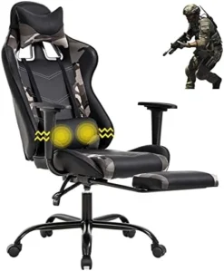 Gaming Chair High Back Computer Gaming Chair With Footrest, Ergonomic Game Chair PU Leather Racing Office Chair Adjustable Task Chair W/Headrest Armrest & Massage Function Lumbar Support-White 13 Gaming Chair High Back Computer Gaming Chair With Footrest, Ergonomic Game Chair PU Leather Racing Office Chair Adjustable Task Chair W/Headrest Armrest & Massage Function Lumbar Support-White -Amazon Basics Furniture Shop 41RiH4 sjL. AC